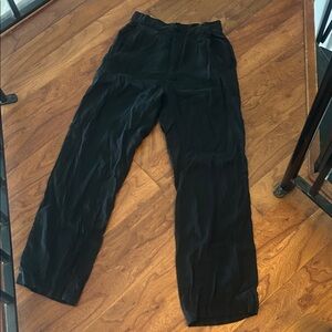 Djerf Avenue Navy Cupro Cotton Blend Casual Straight Leg Pant Size Small